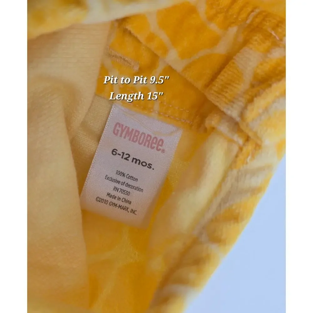 Vintage Gymboree Baby Girl Dress – Giraffe Print – Size 6–12 Months – Y2K Era